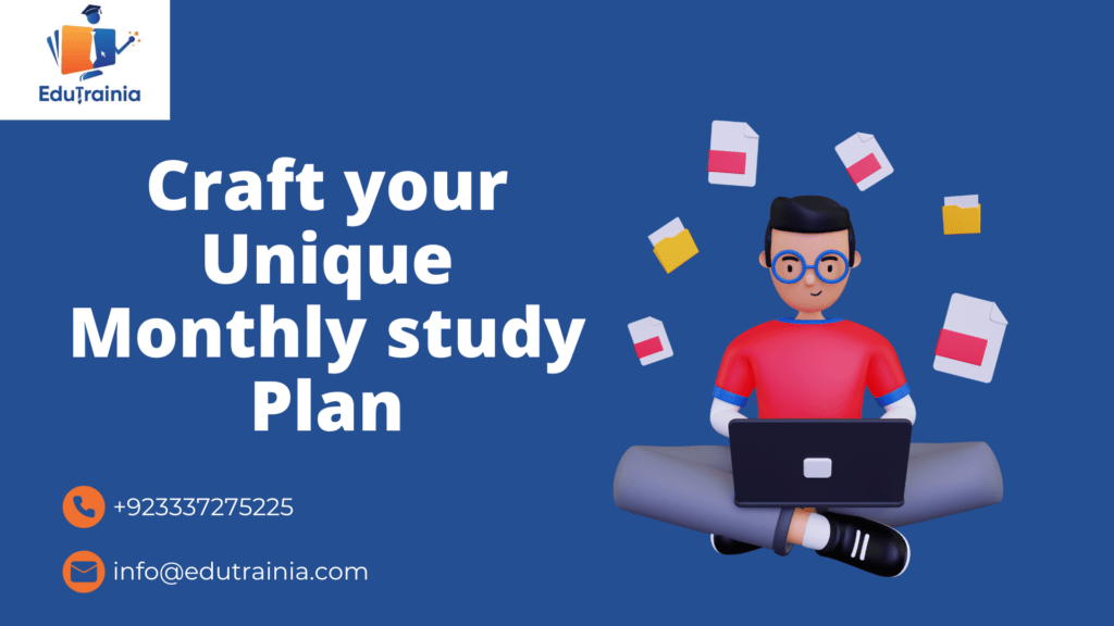 What are the MDCAT study tips for repeaters? 3. Craft Your Unique Monthly Study Plan