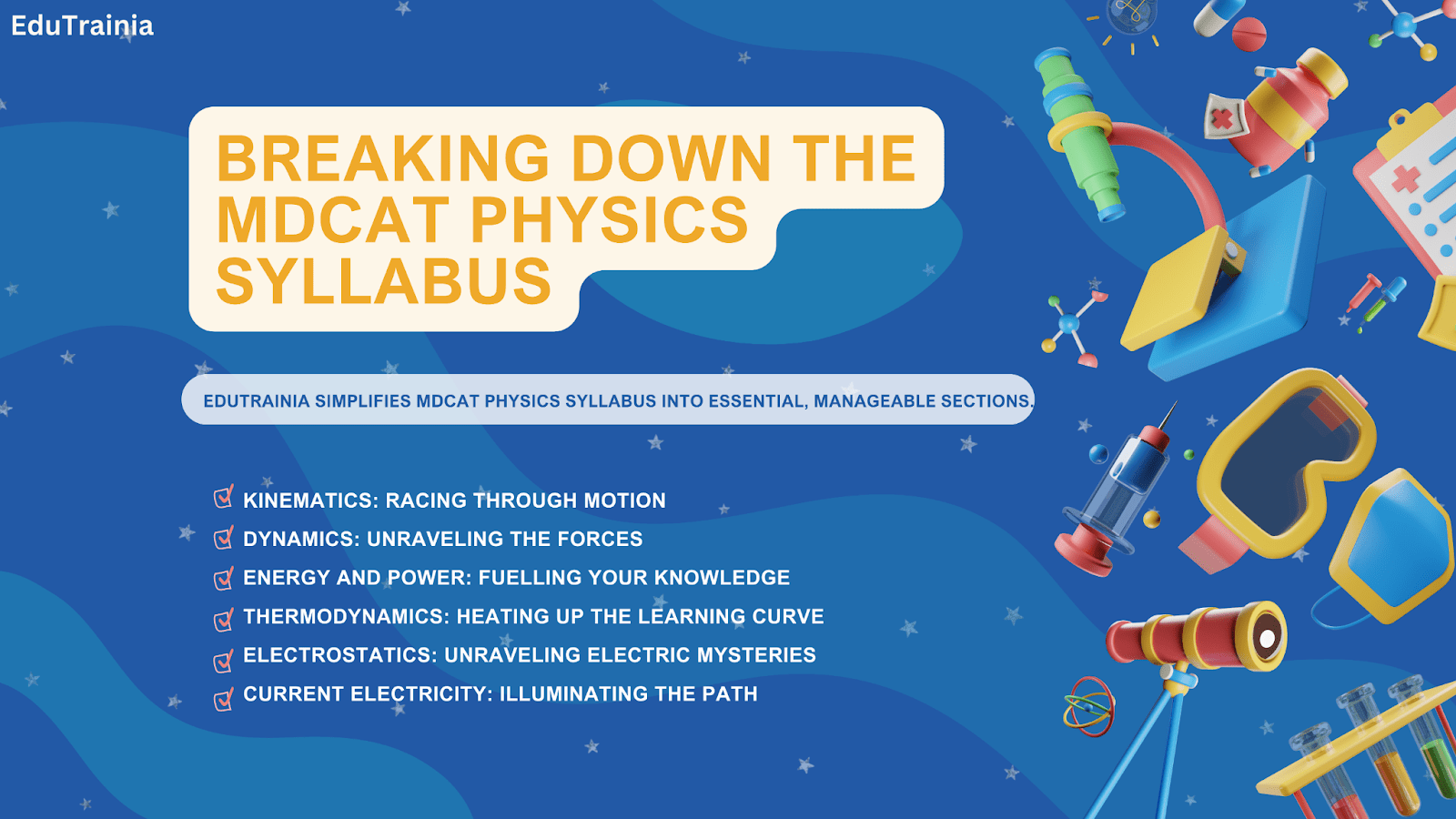 Online Mdcat Physics Syllabus Guide At Edutrainia Edutrainia